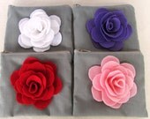 FOUR Bridesmaid Clutch/WHOLESALE/ Fall Wedding Accessory, Clutch Bridesmaid GiftPadded Cosmetic Bag/ Makeup Bag