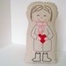 Girl Hand Embroidered Pillow