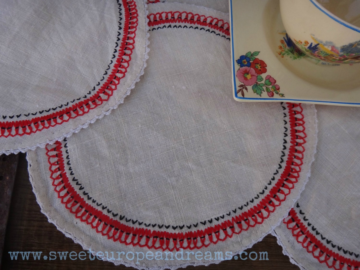 Vintage Swiss Doilies Set of 4