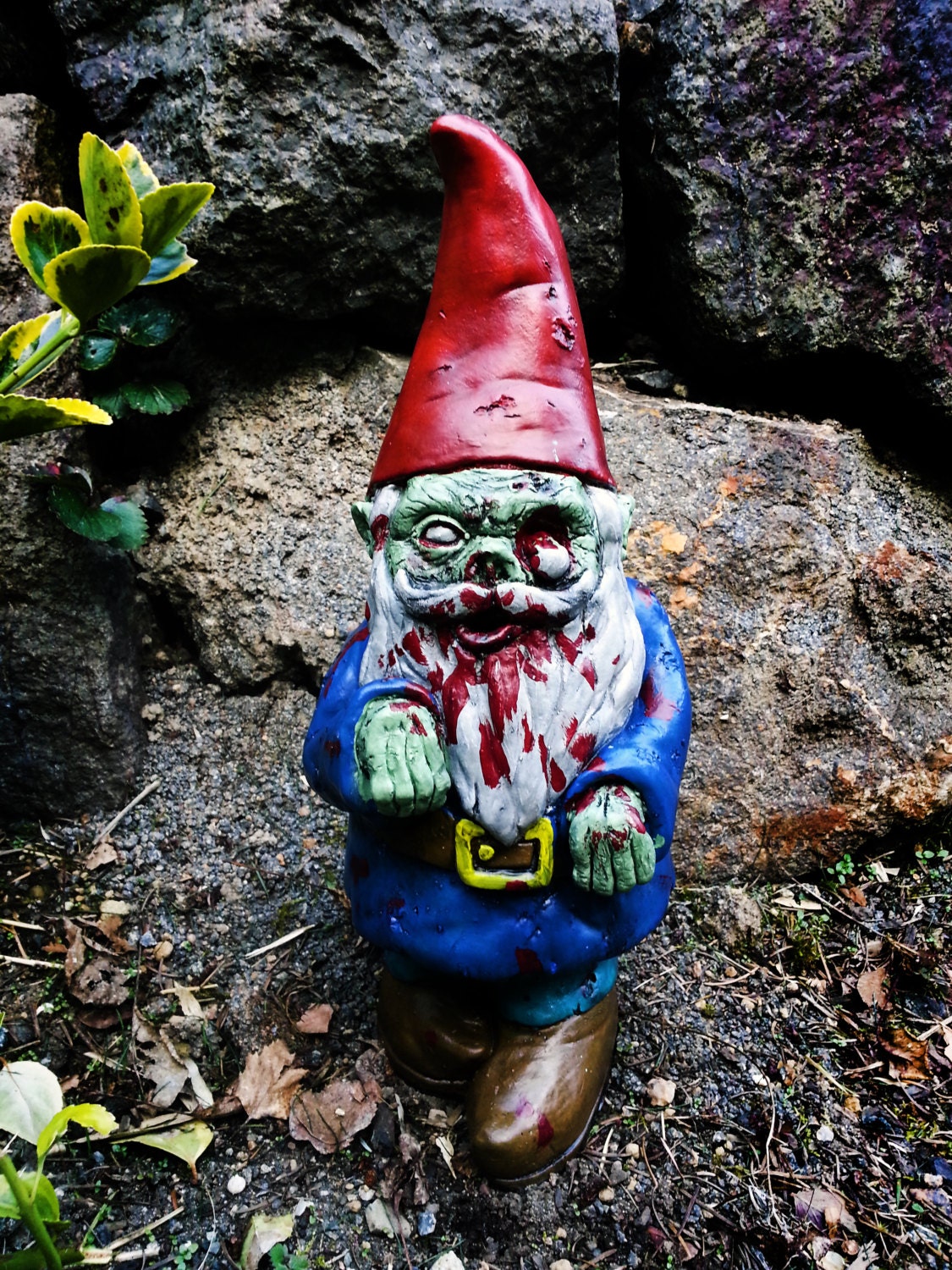 Zombie Garden Gnome, "Walking Dead" Cast Concrete
