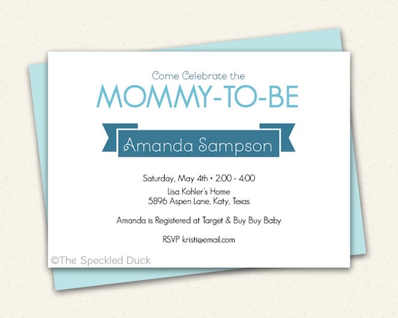 Mommy to Be - Custom Invitation Il_570xn