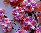 Cherry Blossoms PDF Pattern Crochet Applique Embellishment