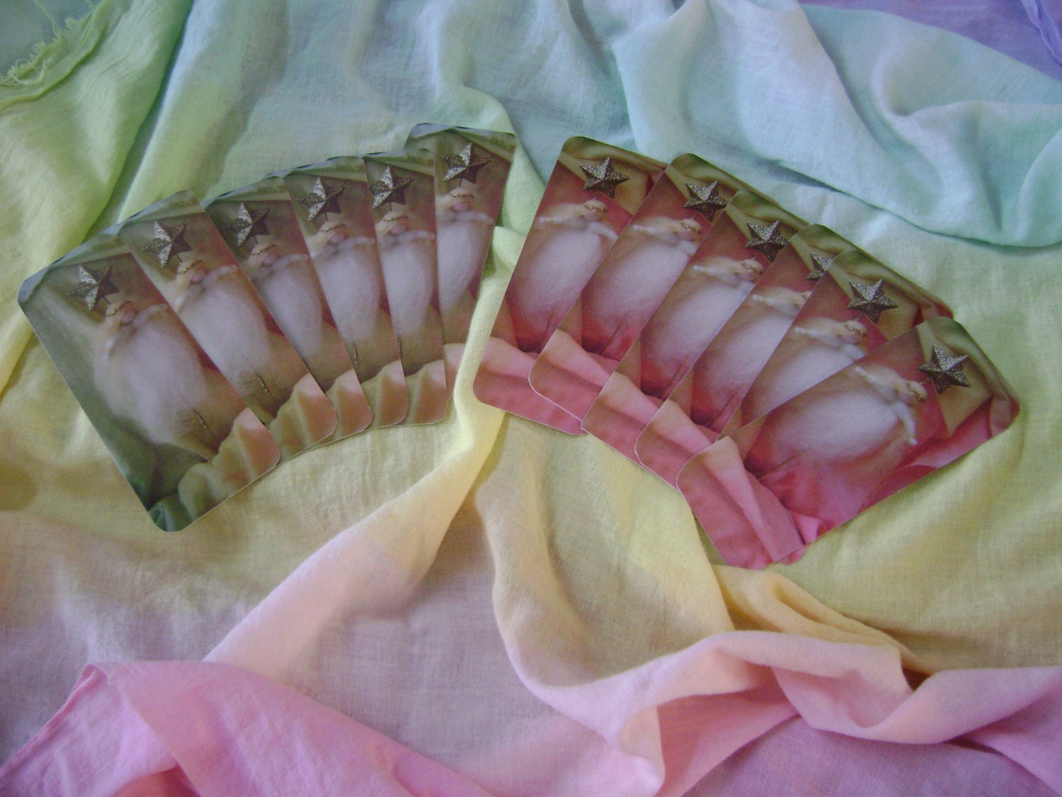 Waldorf birthday  - Star fairies/angels - 12 cards  - Bookmarks  - Ideal as an item in a goodie bag