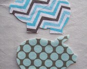 2 Small Diy Fabric Iron On Applique Pigs