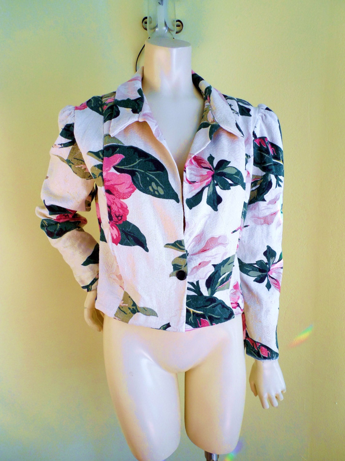 Vintage Jacket made of 40s Barkcloth Curtain