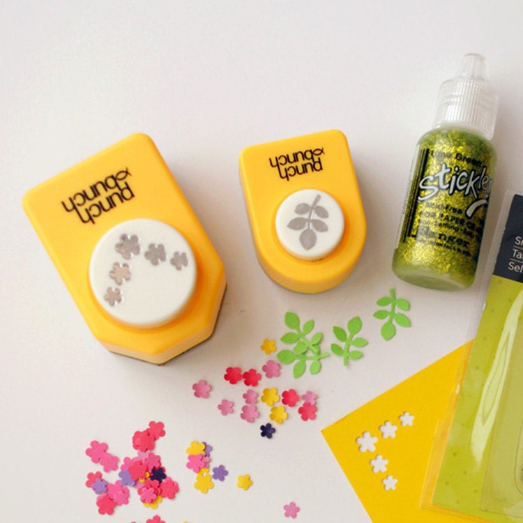 5 FLOWER CORNER Punch and LEAF Punch Set