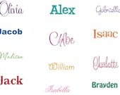 Custom Name Decal - You choose font & Color - Children Nursery Boy Girl - Vinyl Wall Decal