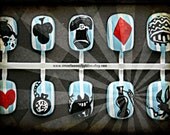 Fake Nails- Alice In Wonderland Silhouette Press On Nails
