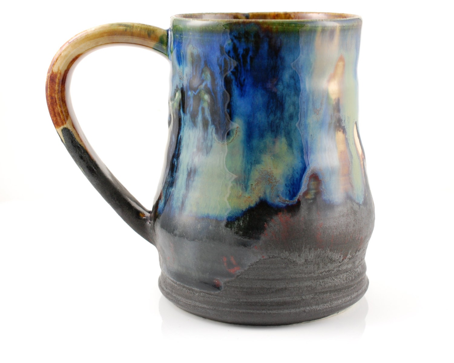 Mug Ceramic Blue and Green Ceramic Mug Large