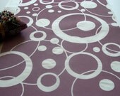 Loop da Loop - hand screen printed skinny quarter - White on Dusky Pink