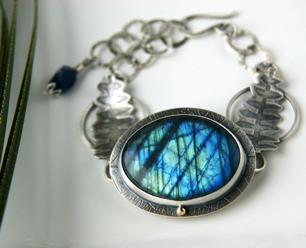 Electric Flood - Labradorite Sterling Silver Bracelet