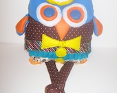 Olive the Owl Pillow- Plush-Ruffles-Felt