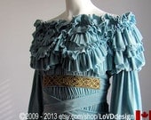 Wedding Dress Teal. Renaissance Dress. Fairy Dress. Custom Made. S. M. L. XL. Gothic. LAST in TEAL. Ready to Ship. Canada.