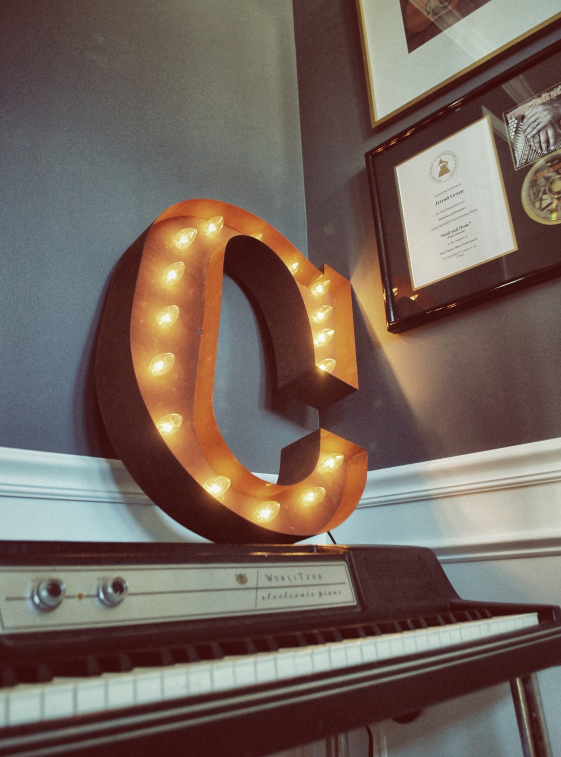 Vintage Marquee Lights - Ready to Ship - Letter C