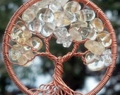 Copper and Citrine Tree of Life Pendant