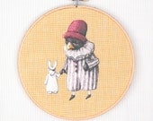 Lost (embroidered color applique in hoop frame)