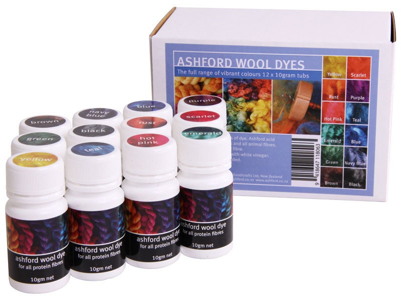 Ashford Acid Dye Starter Kit with 12 Colors
