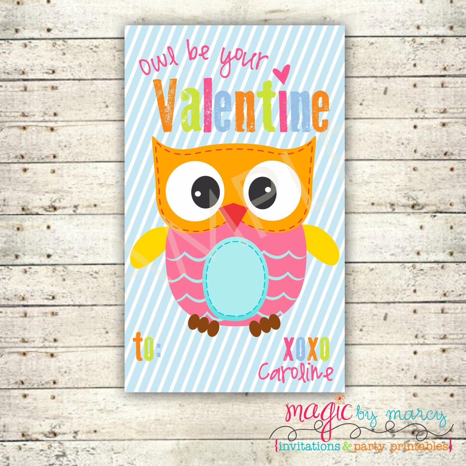 Printable 3x5 Owl Valentines for Valentines Day Il_570xn