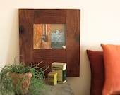 Large RECLAIMED DOUG FIR Wood & Salvaged Glass Picture Frame, One-of-a-Kind - Wedding Gift, Registry, Eco Home Decor