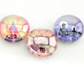 Chakra Meditation Peace Lotus glass magnets