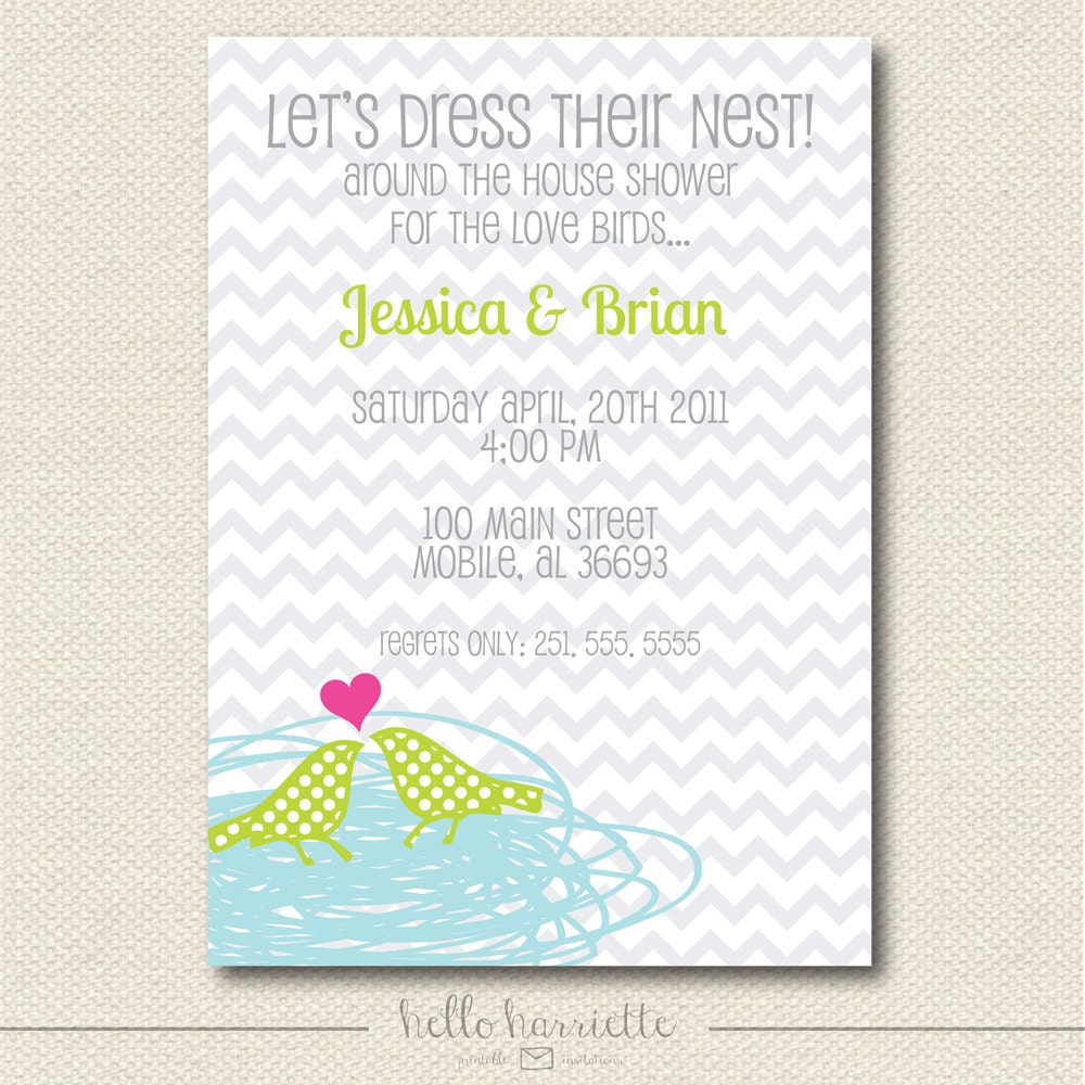 PRINTABLE Dress Their Nest Invite