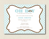 PRINTABLE Oh Boy Baby Shower Invitation