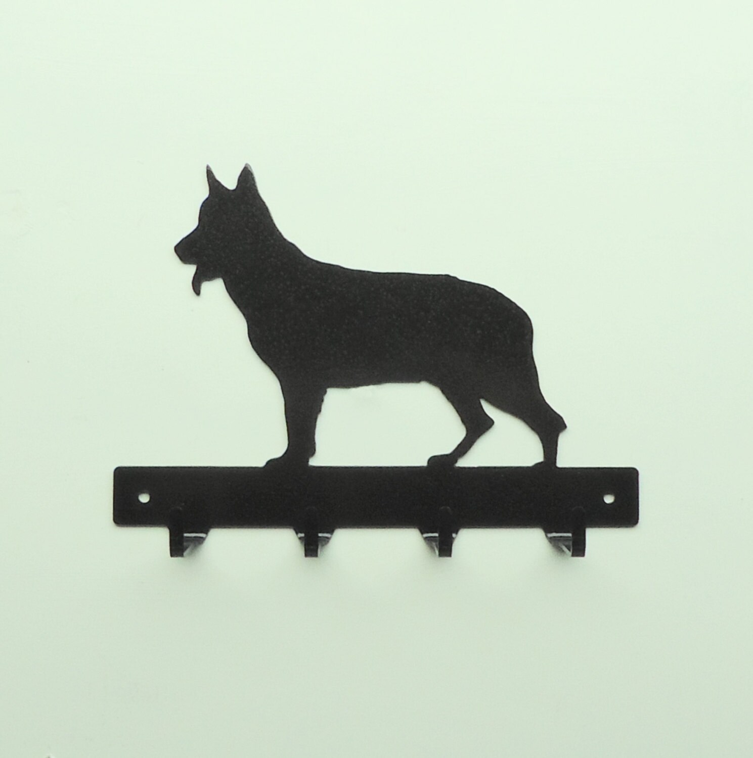 German Shepherd Metal Art Dog Leash or Key Rack - Free USA Shipping