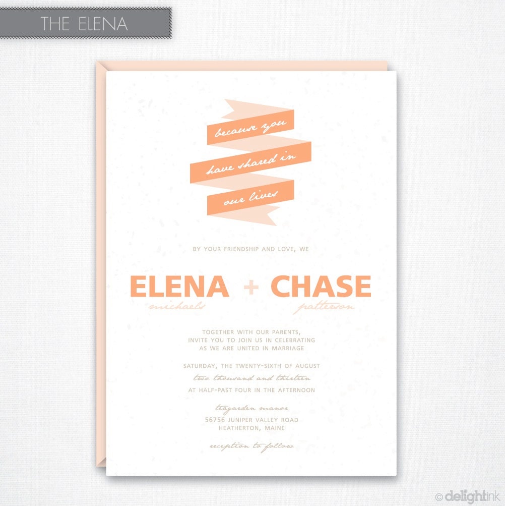 Elena Wedding Invitation (Printable)
