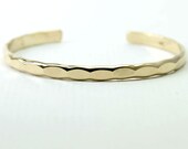 Wide Ophelia cuff, yellow gold fill handmade custom stacking cuff by lotusstone on etsy