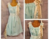 Nesting Dress Robins Egg Custom Blue Turquoise Aqua Womens Pearls Bird Audubon Flutter