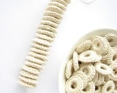 Beige crochet  hoops / circles