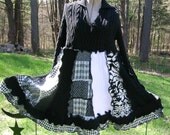 Black and White Sweater Dress Woman small