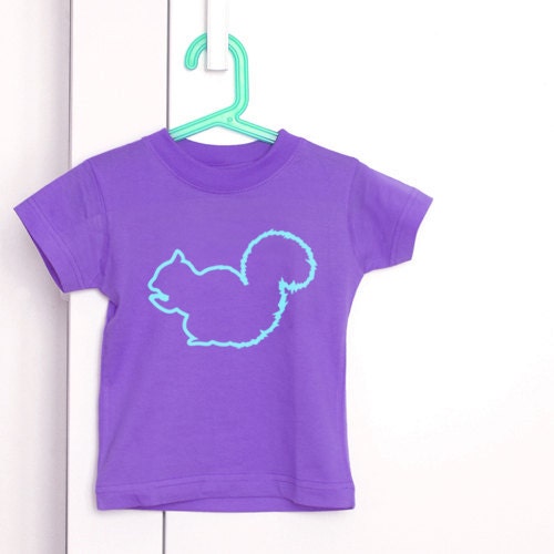 Purple and ight blue squirrel