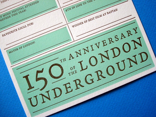 London Wedding Card - Letterpress