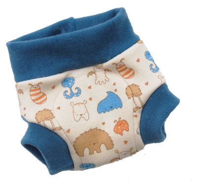 Newborn Wool Diaper Cover- Little Monsters