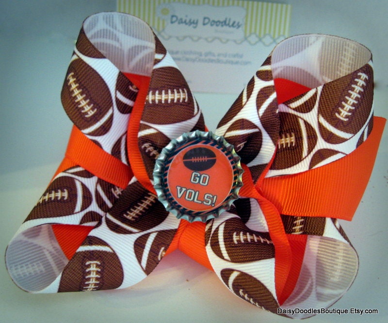 Tennessee Vols bottle cap hair bow