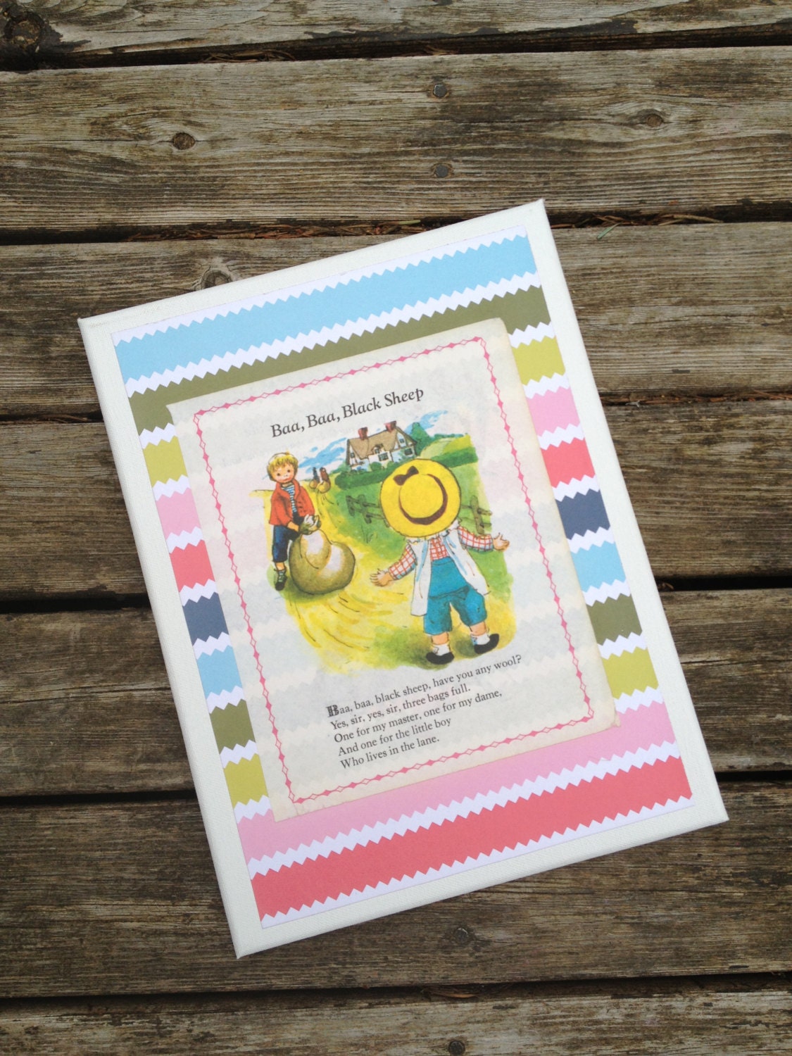 Nursery Art: Baa, Baa, Black Sheep