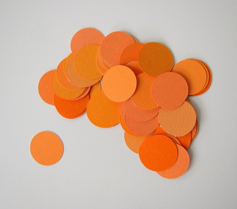 Happy Confetti - lots of large orange dots