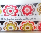Pouch, zippered bag, padded Zippered pouch for  first aid, coins, phone, cosmetics, Bible,  Inspirational, Christian, Religious