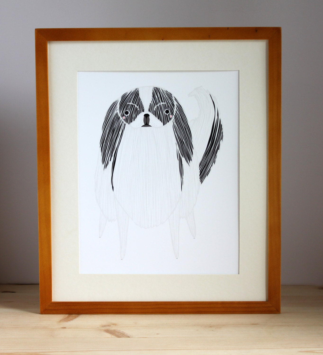 Japanese Chin Illustration - FREE US SHIPPING