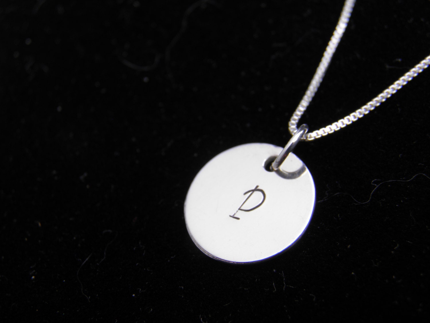 Child's Personalized Initial Sterling Silver Necklace - Custom Hand Stamped