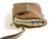 Mint iPhone 4 Wallet, Aqua Mint iPhone 5 wallet, iphone 4 Wristlet, IPhone 5 Pocket Case, Mint Chocolate iPhone Wallet / June Inspired