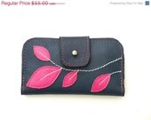 iPhone 4 Wallet, iPhone 4 Case, iPhone 5 Wallet, Samsung Wallet - Blue and pink / Spring trends
