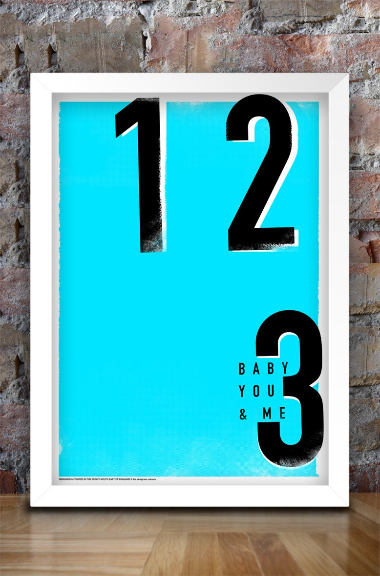 123 You & Me Print A3 (Blue/Black)