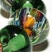 Boro Beads Glass Lampwork Beads Lampwork Borosilicate Beads Handmade By Brenda Scata set of 5 plus 8 Light Thru The Forest