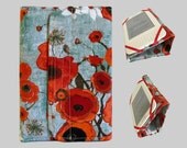 SALE Standable Kindle Fire Cover Kindle Fire HD Cover Nexus 7 Cover iPad Mini Cover Nook Tablet Cover Stand Up Tablet Cover Case Red Poppie