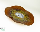 Blown Glass Wall Art Home Decor Amber Brown Poppy Flower Wall Decor