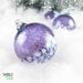 Blown Glass Ornament Suncatcher Ball Amethyst Ice Blossom Holiday Ornament