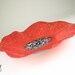 Blown Glass Wall Art Bright Red Poppy Wall Hanging Decorative Art Glass Sculpture