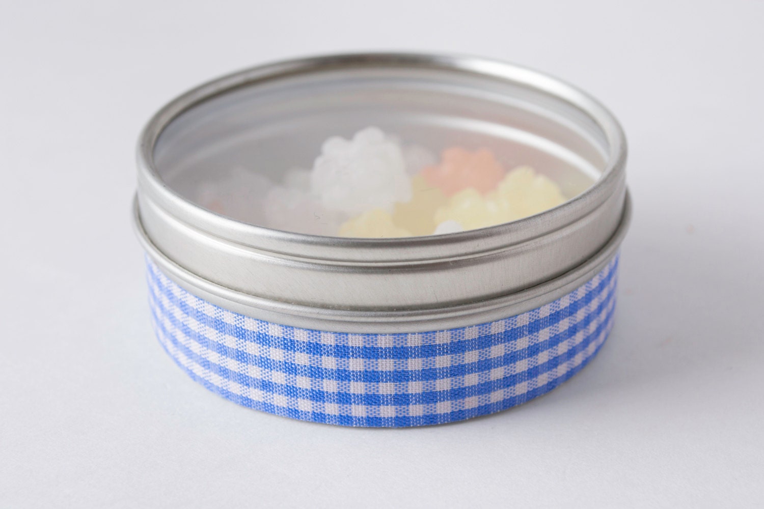Fabric Deco Navy Blue Gingham on White - Scrapbook Embellish Decorate - Colorful and Fun - Single Roll No. F93